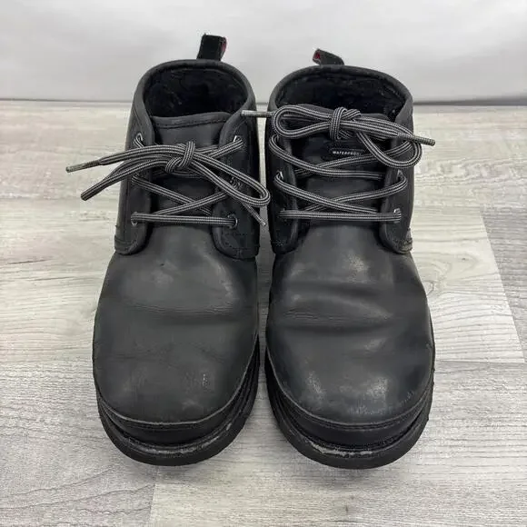 UGG Neumel Weather II Waterproof Black Leather Chukka Boots Size US 11 Men - Picture 4 of 16